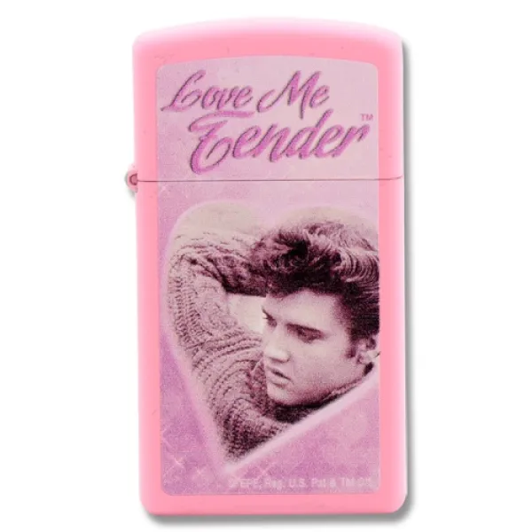Zippo Slim Elvis Pink lights 28481