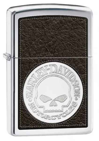 Zippo Harley Davidson Skull lights 28484