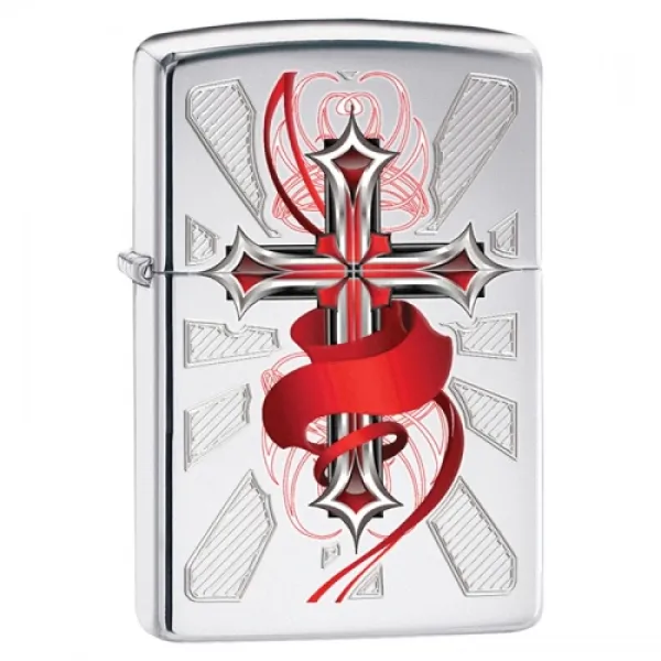 Zippo Cross With Wings lights 28526