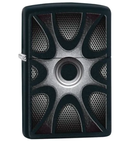 Zippo Blk Matte Blk Hole lights 28532