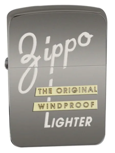 Zippo 1941replica Black Ice lights 28534