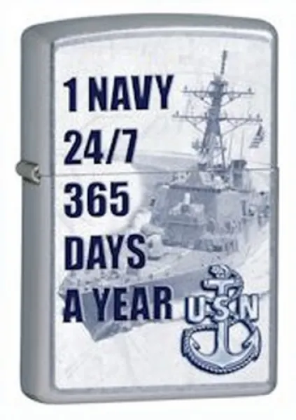 Zippo Us Navy 24-7 365 Days A Year lights 28578