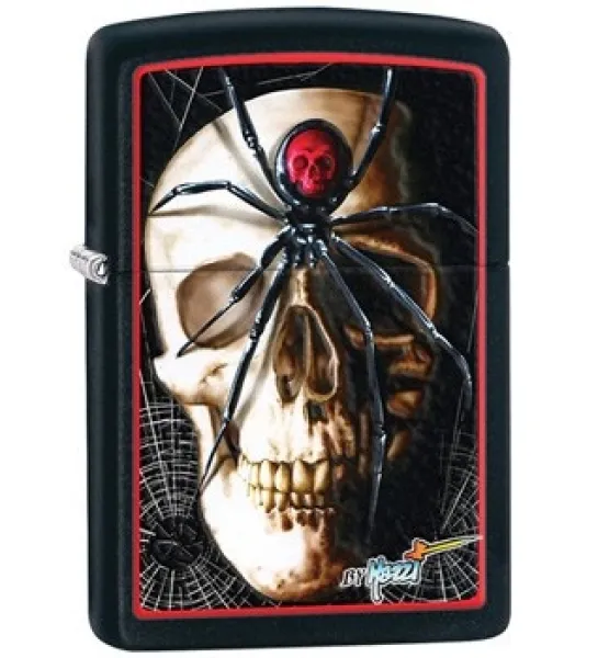 Zippo Mazzi Skull - Spider lights 28627