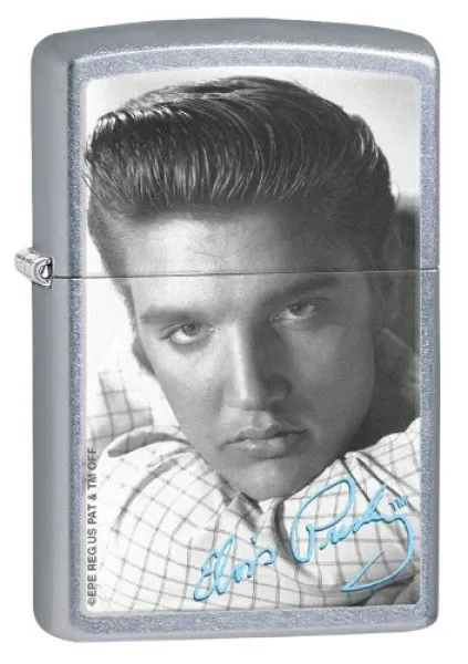 Zippo Elvis Street Chrome lights 28629