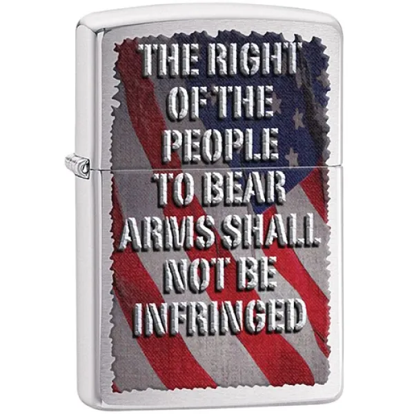 Zippo Right Of The People Br Chrome lights 28641