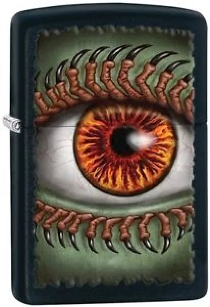 Zippo Monster Eye Black Matte lights 28668