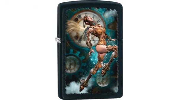 Zippo Steampunk Aviator Girl lights 28670