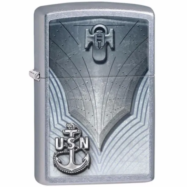 Zippo Us Navy Anchor Street Chrome lights 28682