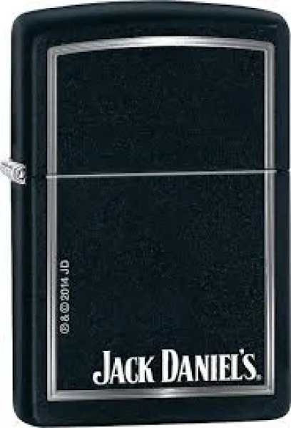 Zippo Blk Matte Jack Daniels lights 28820