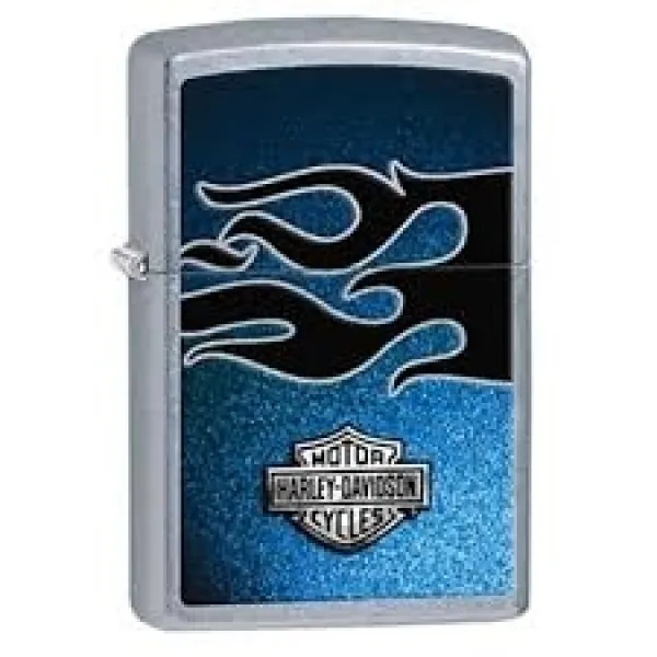 Zippo St Chrm Blue-blk Flame lights 28822