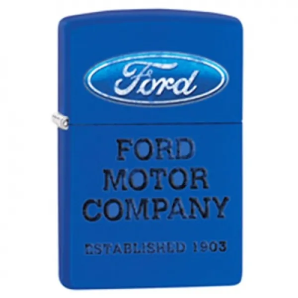Zippo Royal Blue Matte Ford lights 28838