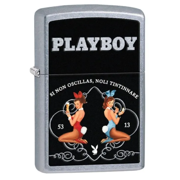 Zippo St Chrm Playboy lights 28839
