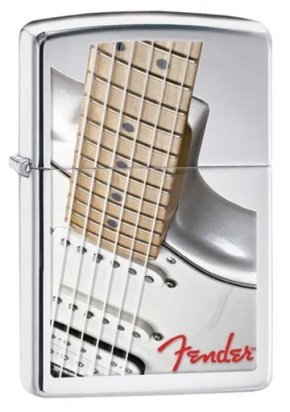 Zippo Hgh Pol Chrm Fender Guitar lights 28845