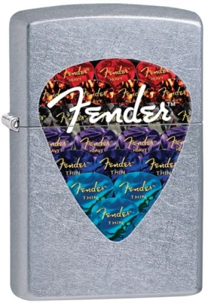 Zippo St Chrm Fender Guitar Pic lights 28848