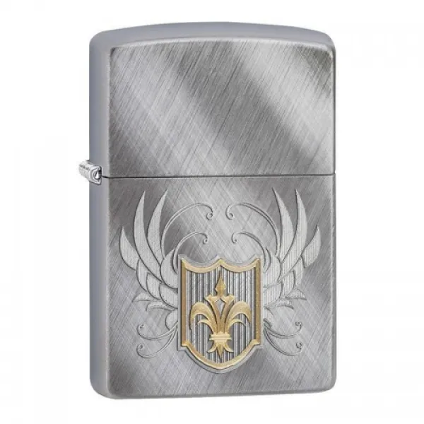 Zippo Diagonal Weave-2 Tone En Crest lights 28852