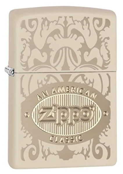 Zippo Cream Matte-zippo Stamped lights 28854