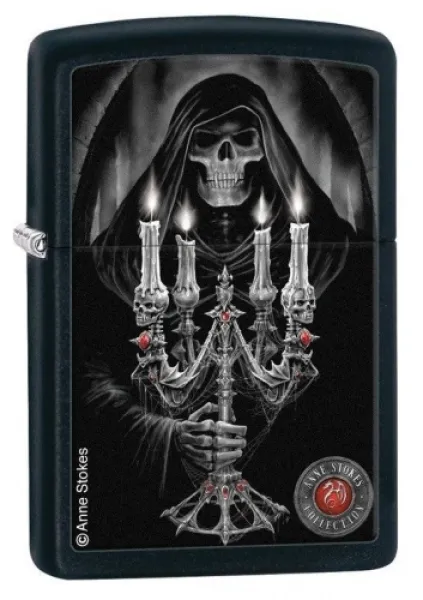 Zippo Blk Matte Grim Reaper-candles lights 28857