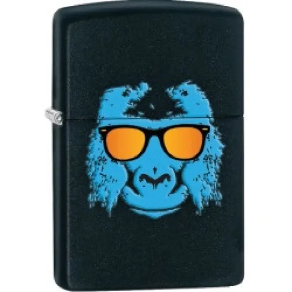 Zippo Blk Matte Bl Gorilla W-shades lights 28861