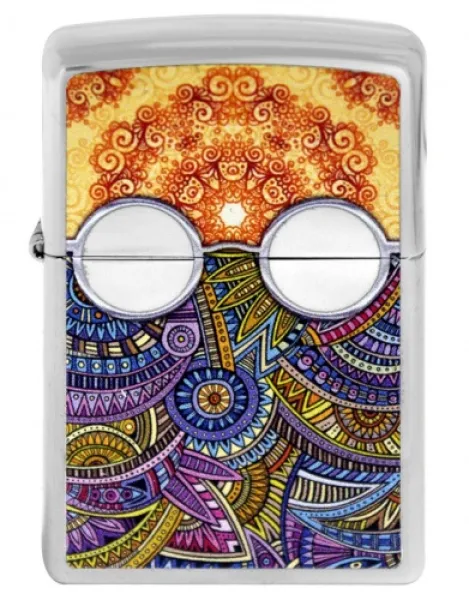 Zippo High Pol Chrm-bohemian Chic lights 28871
