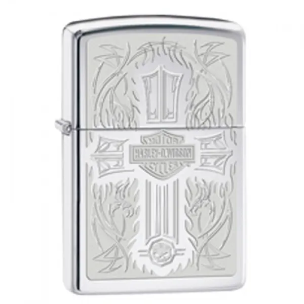 Zippo Harley Davidson Cross lights 28982