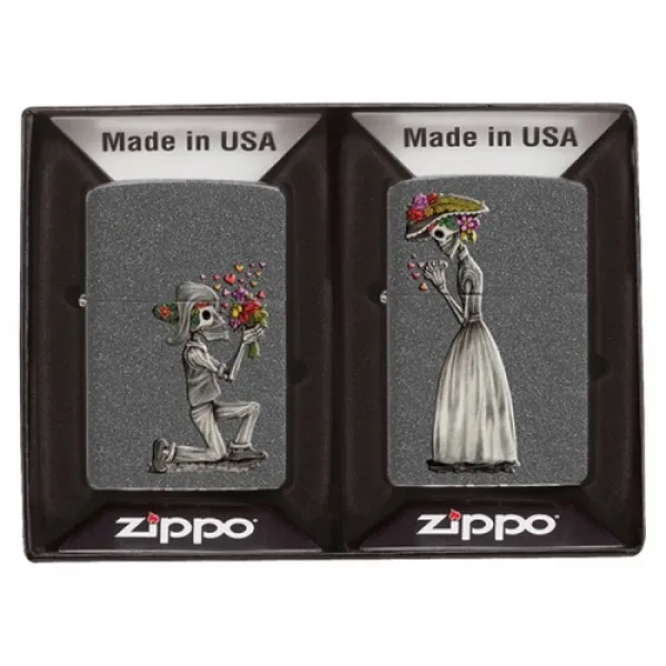 Zippo Day Of Dead Skulls Set lights 28987