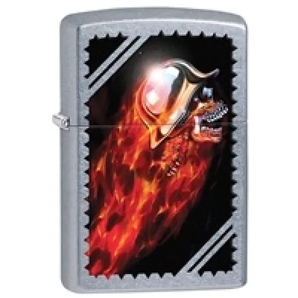 Zippo Chrome Skull lights 29067
