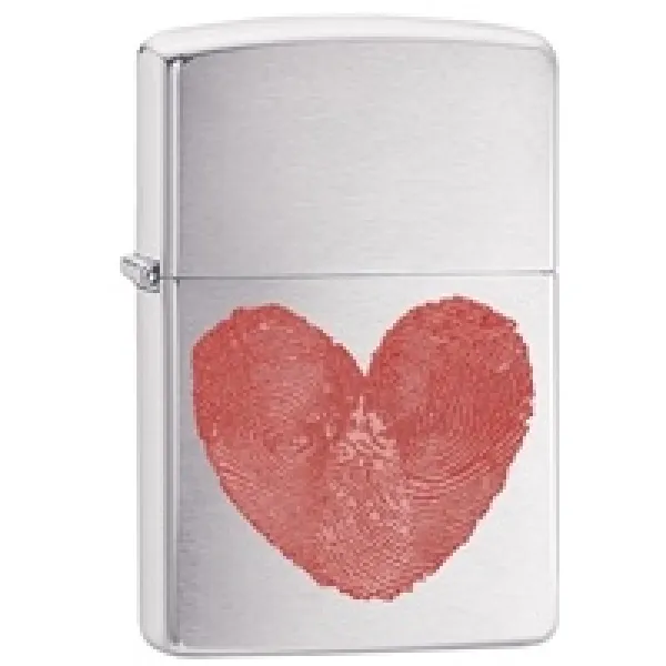 Zippo Heart Thumbprints lights 29068