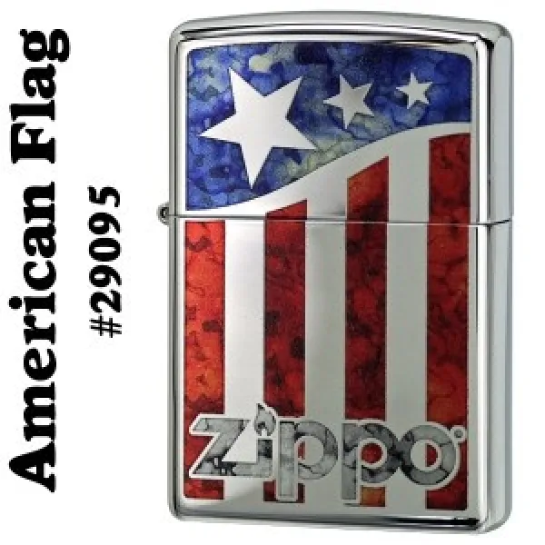 Zippo Zippo Flag High Polish lights 29095