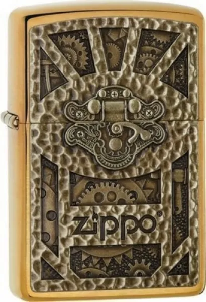 Zippo Steampunk Box Zippo Emblem lights 29103