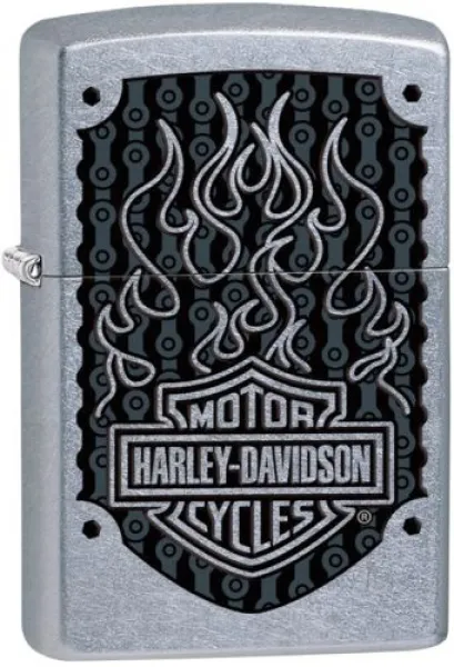 Zippo Hd Flames-street Chrome lights 29157