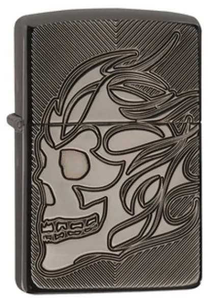 Zippo Skull-black Ice lights 29230