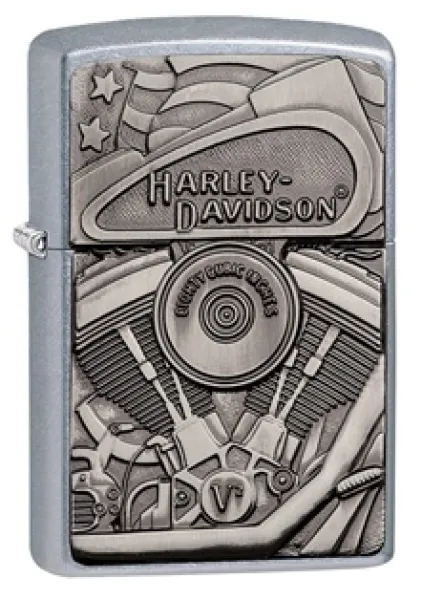 Zippo Harley Davidson Motor Flag lights 29266