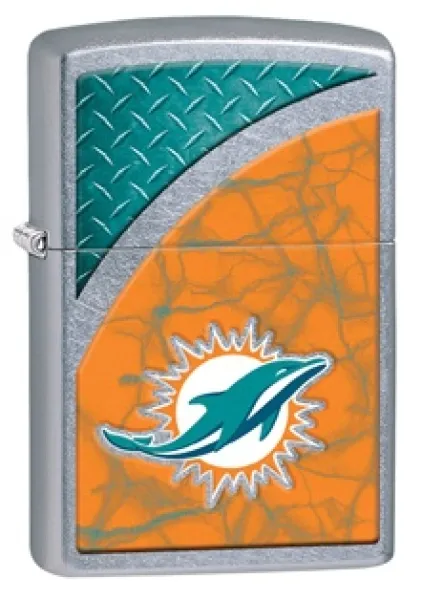 Zippo Nfl Dolphins Street Chrome lights 29367