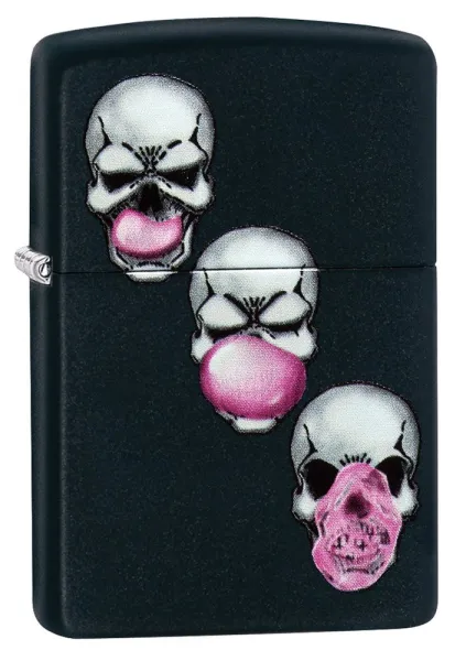 Zippo Skull Bubble Gum lights 29398