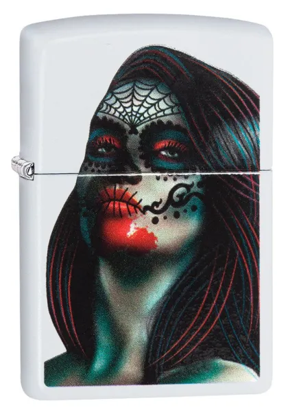 Zippo Day Of The Dead Lady Tattoo lights 29400