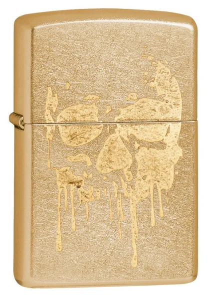 Zippo Grunge Skull lights 29401