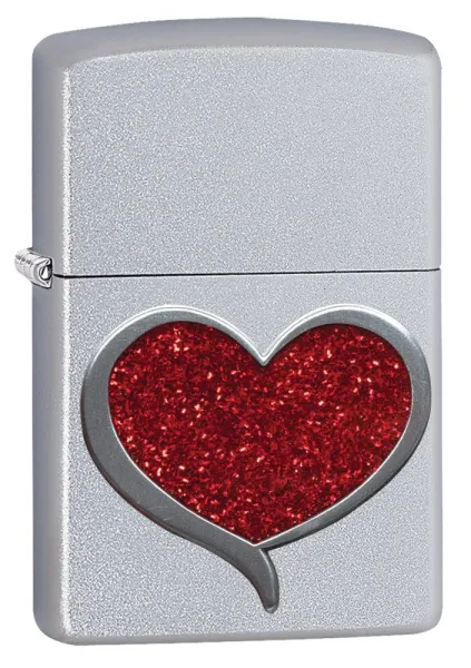 Zippo Glitter Heart lights 29410