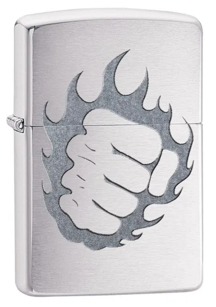 Zippo Tattoo Fire & Fist lights 29428