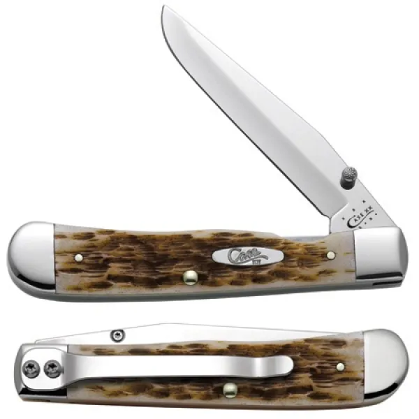 Case 30024 Amber Bone Trapperlock Knife