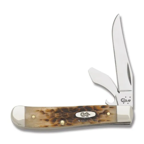 Case Amber Bn Mini Trappr-caplifter Knives 3006