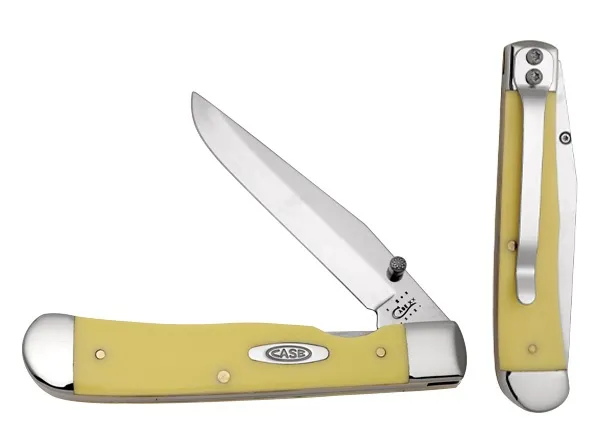 Case Yellow Trapperlock Chrome Vanadium Knife 30111