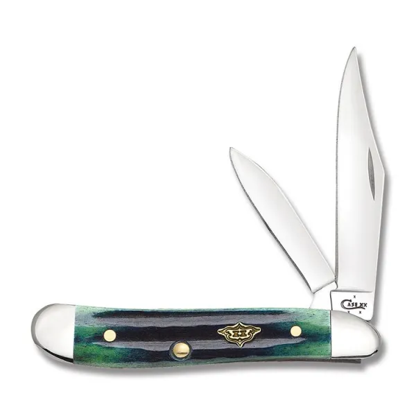 Case Hunter Green Bone Peanut Knives 30952