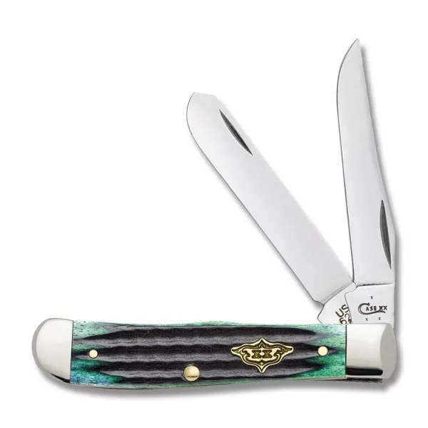 Case Huntr Grn Bn Mini Trapper Knives 30956