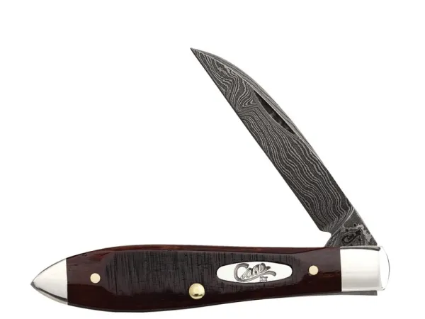 Case Sawcut Chestnut Bone Damascus Tear Drop (TB61028 DAM) Knives 31307