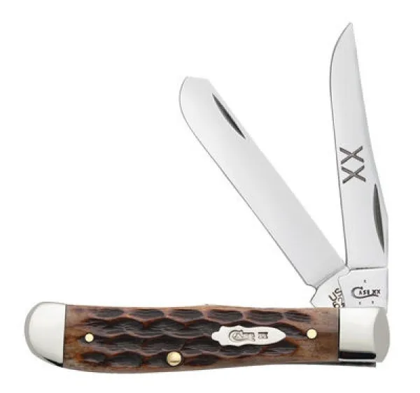 Case Dark Molasses Bn Mini Trapper Knives 31638