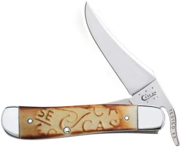Case Carved Burnt Oatmeal Russlock 31756