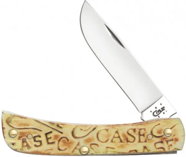 Case Burnt Oatmeal Carved Sod Buster Jr 31758