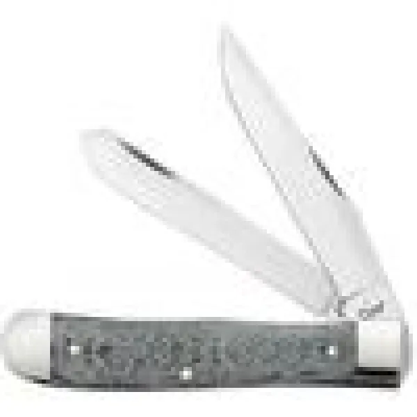 Case Geometric - Embellished Smooth Gray Bone Trapper (6254 SS) Knives 31930