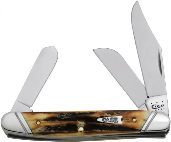 Case Slant-flute Stag Stockman Knives 32068