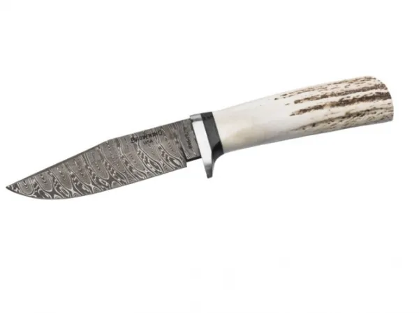 BR322-0218 STAG CLIP POINT DAMASCUS FIX